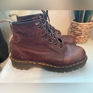Dr. Martens Brown Leather Lace-Up Boots